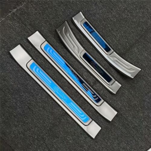 4pcs/set Stainless steel exterior door sill strip fit for Trumpchi GS7 Threshold trim welcome pedal Scuff plate guard cover