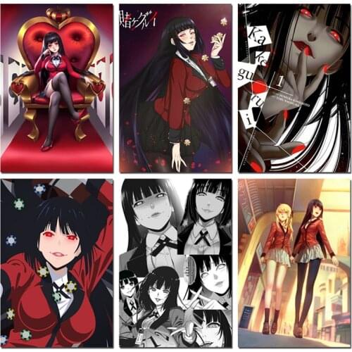 Kakegurui Jabami Yumeko Anime TV Series Poster Art Prints Silk Canvas Wallpaper Decorative Wall Picture For Living Room-004