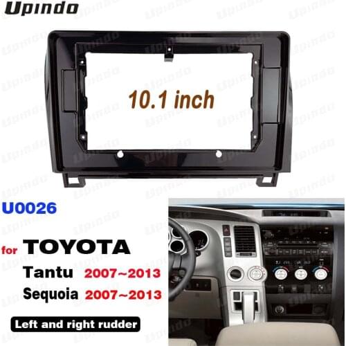 2 din 10.1 inch car radio Plastic Panel Fascias for TOYOTA Tantu Sequoia 2007-2013 Dashboard Frame Installation dvd gps mp5