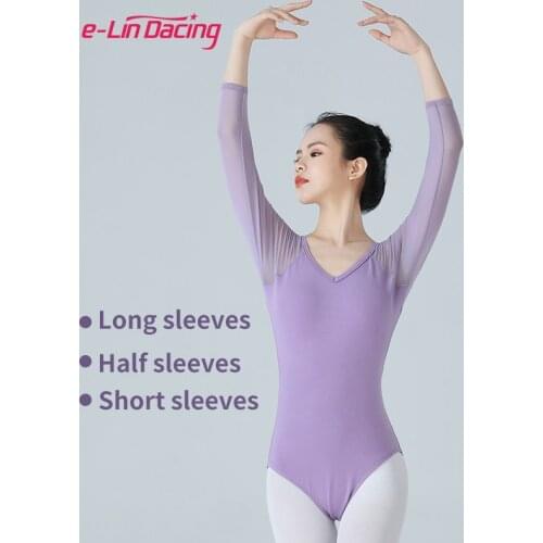 Ballerina Ballet Leotards For Women Mesh Adult Yoga Leotard Girl Ballet Dance Costume Gymnastics Practice Bodysuit