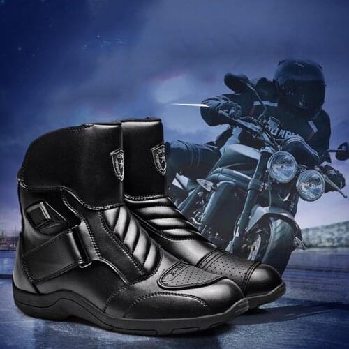 Motocross Boots Microfiber Racing Shoes Anti Collision Anti-skid Motorcycle Boot Protective Motorbike Equipment All Season 38-44