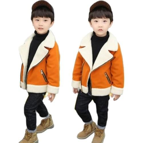 Winter Childrens Woolen Coat 2021 Warm Thick Boy Kids Withstand The Severe Cold Outerwear For 1-4 Years