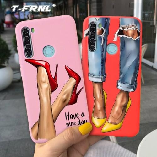For Redmi note 9 9S Pro Max case for Redmi note 8 Pro 8T case new style Girl with high heels Various color Soft TPU case