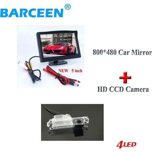 HD CD car rearview camera 4 led+5" car reserve monitor for Kia K2 Rio hatchback ceed 2013 for Hyundai Solaris(verna) hatchback