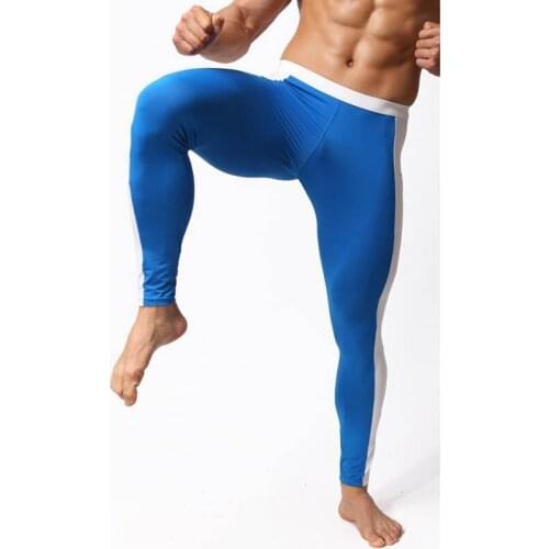 Brand Mens Running Pant Compression Tights Training Leggings Sportswear Patchwork Quick Dry Mens Fitness Jogging Trousers