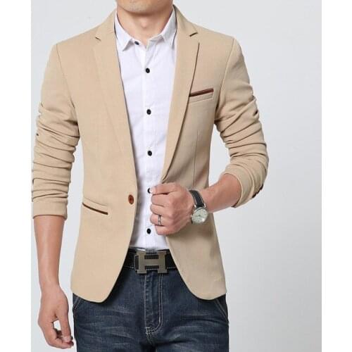 2020 Plus Size XS-6XL Spring Autumn Luxury Men Blazer Casual Business Cotton Slim Fit Suit Only Jacket Male Blazer Masculino