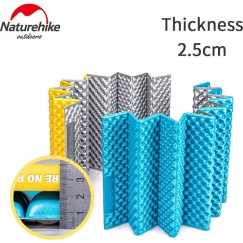 Naturehike 2.5cm Thicken Aluminum Membrane Foldable Camping Moisture-Proof Pad Egg Created IXPE Foam Mattress