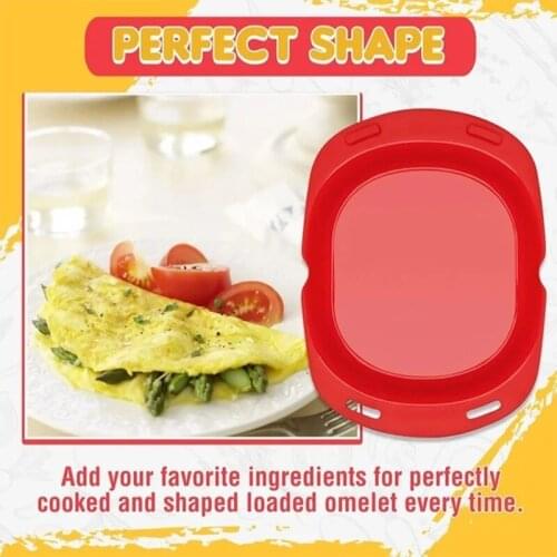 New Hot Microwave Silicone Omelette Maker Egg Roll Baking Tray Pan Kitchen Supplies SMR88
