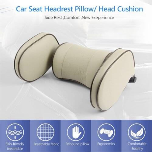 Car Seat Headrest Neck Pillow Auto Seat Head Cushion Outdoor Memory Foam Support Travel Personal Car Parts Decoration