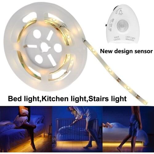 Wrumava Dimmable Under Bed Lights Motion Sensor LED Light Strip Waterproof and dust Smart Human Body Sensors for Kitchen Bedroom