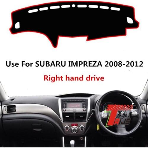 TAIJS Factory Sport Simple Polyester Fibre Car Dashboard Cover For SUBARU IMPREZA 2008 2009 2010 2011 2012 Right Hand Drive