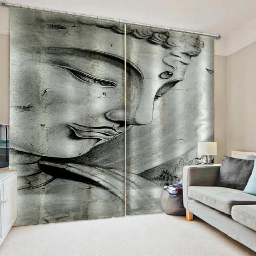 Luxury Blackout 3D Window Curtain For Living Room grey curtains 3D Curtains For Living room Blackout