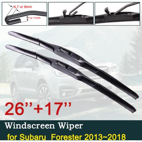 Car Wiper Blade for Subaru Forester 2013 2014 2015 2016 2017 2018 SJ Front Windscreen Windshield Wipers Car Accessories Stickers