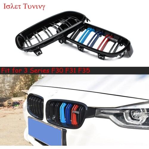 Replacement F30 M color Grille for BMW 3 Series F31 F35 Kidney Front Mesh Grills 320i 328i 330i 335i 2012-2016