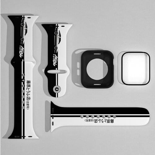 Initial D AE86 Fujiwara Tofu Shop Bracelet Smart Band For Iwatch Silicone Wrist Strap For Apple Watch 4 5 6 SE