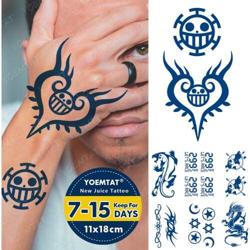 Juice Ink Lasting Waterproof Temporary Tattoo Sticker Smiley Love Tiger Earth Compass Flash Tattoos Woman Body Art Fake Tatto