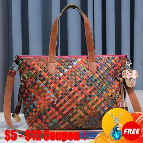 CGA 2021 New Bags For Women Luxury Designer Shoulder Messenger Genuine Leather Handbag Female Contrast Stitching Crossbody Bag