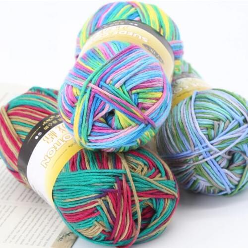 1pc=100g Colorful Thick Yarn Worsted Crochet Yarn Thick Cotton Yarn For Knitting Sweater Scarf Yarn Hand Knitting Yarn