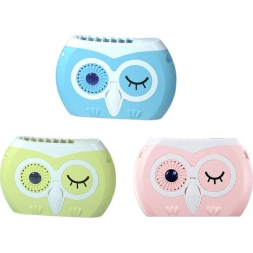 3 Speeds Adjustable USB Portable Fan Hands-free Neck Fan Rechargeable Battery Small Portable Sports Fan