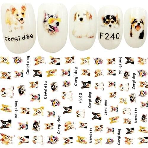 5 sheets thin adhesive nail art decorations stickers acrylic manicure decals beauty nail supplies tool F236-240 lot