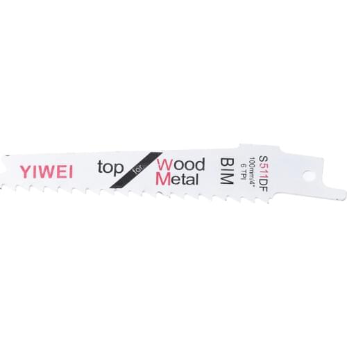 5 Pcs 100mm 4" BIM S511DF Flexible Sabre Saw Blades For Wood & Metal Cutting