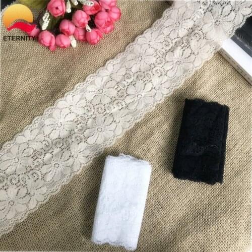 ！9cm S2333 multi-color black and white tulle lace lace ornament elastic lace stretch for womens underwear edge