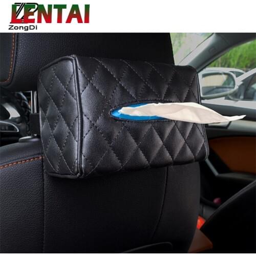 LENTAI 1PC Car Hanging Tissue Paper Box Paper holder For Toyota Corolla Avensis RAV4 Auris Honda Civic Accord Fit CRV Nissan