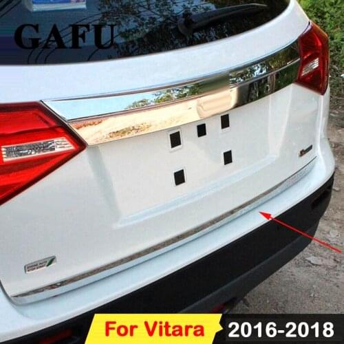 Car styling For Suzuki Vitara 2020 2018 2017 2016 2015 Sticker Stainless Steel back door Tailgate Trim Accessories