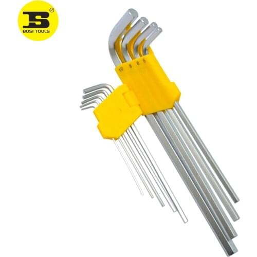 BOSI 1.5-10mm 9PC Allen Key Wrench Hex Kit Extra Long Short Arm