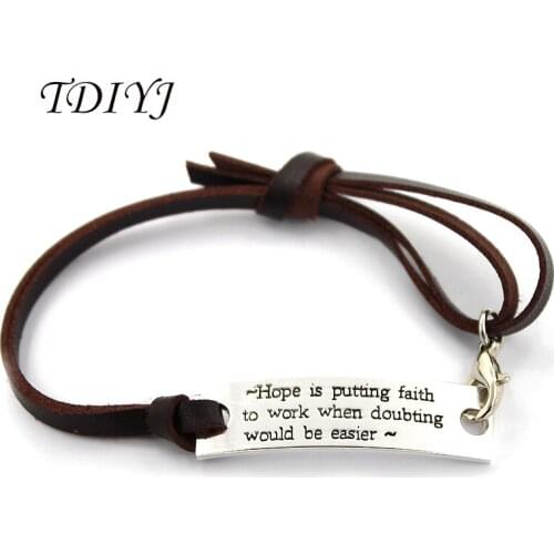 TDIYJ Fashion Inspirational Jewerly Engraved Women Bracelets Pu Leather Band and Metal Charms Bracelets for Gift 20pcs/lot