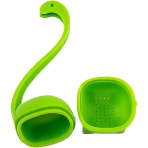 Tea Infusers Dinosaur Shaped Tea Filter Diffusers Loose Tea Silicone Strainers for Different Mugs and Leaves Green Color