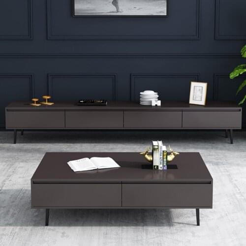 Nordic tea table TV cabinet combination modern simple small family living room square household Nordic Light luxury tea table