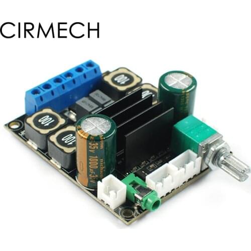 CIRMECH Digital Amplifier Audio Board TPA3116 Power Audio Amp 2.0 Class D Amplifiers Stereo HIFI amplifier DC12-24V 2*50W