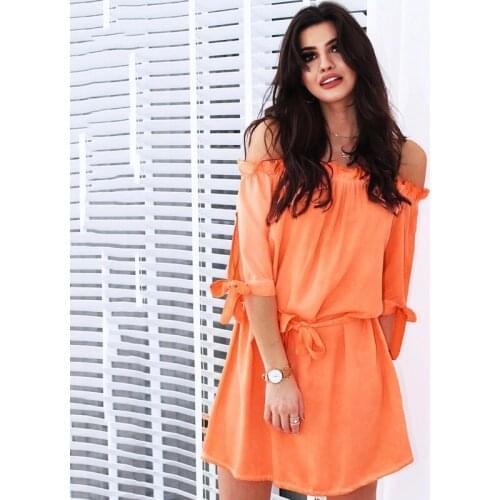 Kleding vrouwen kleid sukienka vestidos mujer verano 2021sukienka short sleeve blue sexy ruffle dress robe blanche sukienka boho