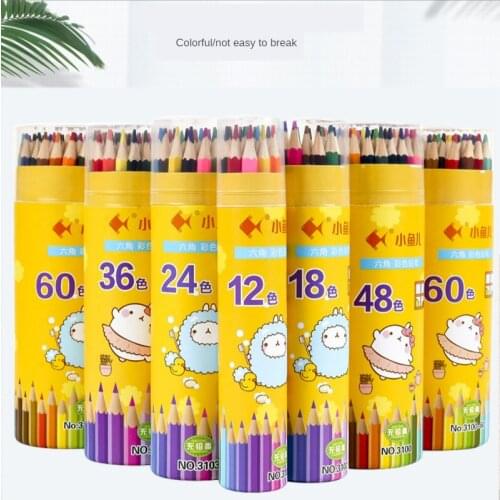 12/18/24//36/48/60 Colors Oily Pencil Artistic Color Lead Brush Sketch Wood Drawing Pencils Set Hand-Painted School Supplies