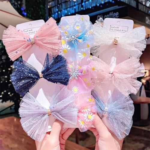 3pc/lot Cute Children Bow Hairpin Flower Hair Clips for Girls Kids Hair Accessories Princess Headdress Hair Ornament Barrettes