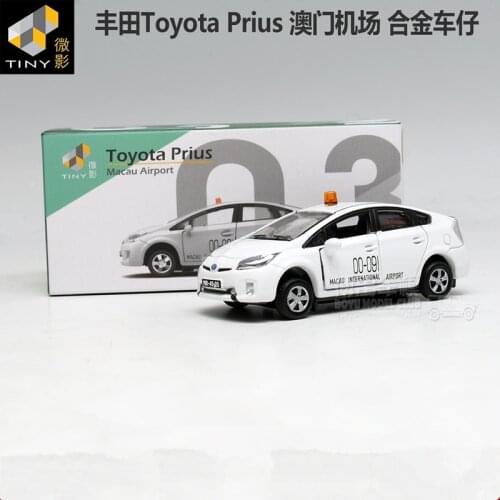 Tiny toys 1/64 Toyota Prius Macau Airport alloy car model Die-cast Simulation Model Cars Toys