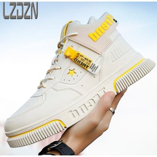 Trendy Shoes Mens Shoes All-Match Sports Daddy High Waist High Top Basketball Trend Summer ins Increased Explosive Models Thick