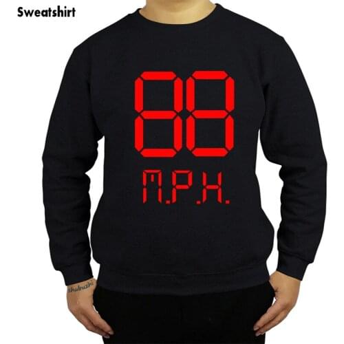 New Back to The Future 88 MPH hoodies Marty McFly Delorean Doc Brown Hill Valley mens sweatshirt fashion hoodies euro size