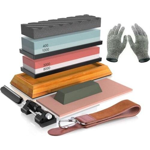 Whetstone Set 400 8000 Grit Whetstone Set With Flat Blade Sharpener Water Stone Rod Whetstone