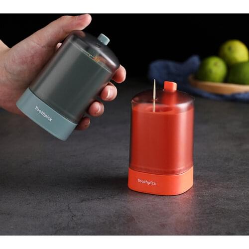 Nordic Ins Style Toothpick Dispenser Creative Push Pop-up Toothpick Container Anti-skid Storage Box Toothpicks Stash Container