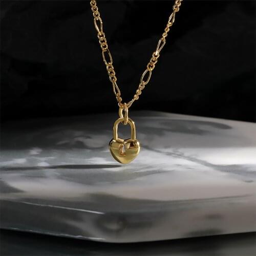 Necklace 2021 new female 925 sterling silver retro temperament luxury accessories tide custom gold heart clavicle chain