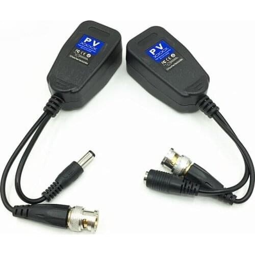 1 Pairs 1CH Passive Balun RJ45 CCTV Video Balun Coax BNC Video Power Transceiver To CAT5e/6 RJ45 Connector Twisted Pair