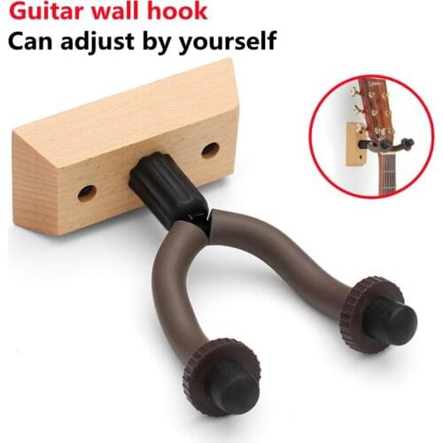 Guitar Stand Bass Ukulele Guitalele Ubass Violin Adjustable Hang Wall Hook Wood Electric Acoustic Musical Instrument Accessories