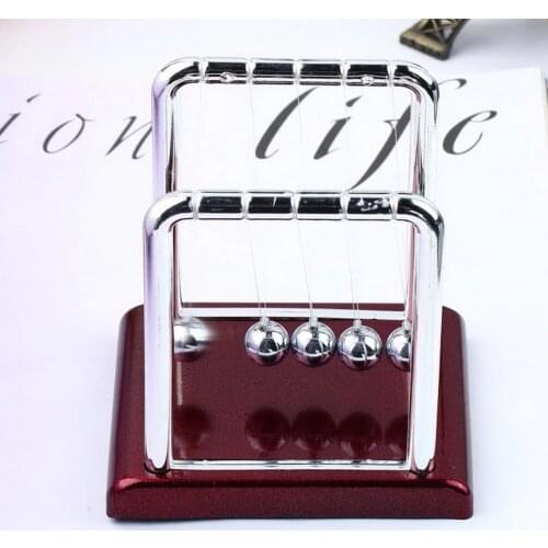 Hot New Early Fun Development Educational Desk Toy Gift Newtons Cradle Steel Balance Ball Physics Science Pendulum Toy Gift