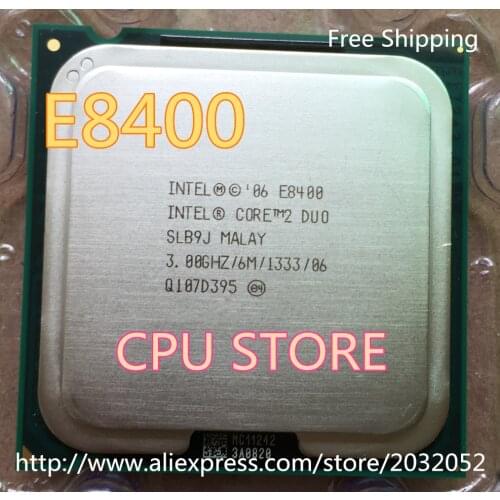 Lntel cpu Core 2 Duo E8400 Processor 3.0Ghz/ 6M /1333MHz Dual-Core Socket 775 (working 100% Free Shipping) e8400