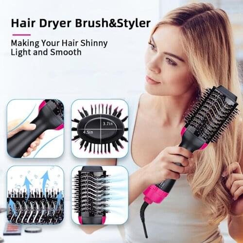 DIOZO Hair Dryer Hot Air Brush Drying Tool 4 IN 1 One Step Hairs Straightener Comb Curler Brush Hair Styling Tools Dropshipping