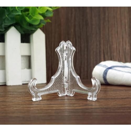 Clear Plastic Easels or Stand / Plate Holders to Display Pictures or Other Items at Weddings, Home Decoration, Tables (20pcs)