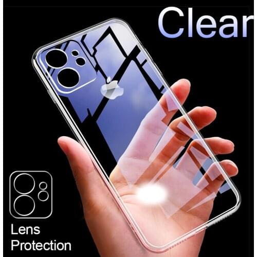 Transparent Phone case For iPhone 11 12 Pro Xs Max Silicone Shockproof Case iPhone 8 Plus 6 7 SE 2020 Xr Case for iPhone X Cover