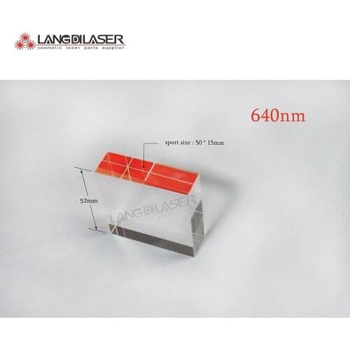 Size : 50*15*57mm , wavelength : 640~1200nm , material : K9 glass , spot size : 50*15 / IPL filters / / IPL laser optic filter